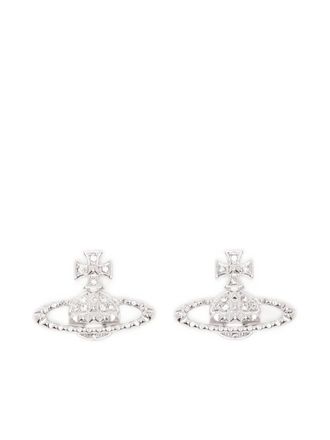Vivienne Westwood Orecchini Mayfair con cristalli - Argento