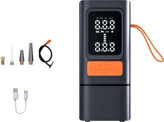 OEM Bomba De Aire El&eacute;ctrica Para Coche Einnenffer, Pantalla Lcd Digital, Linterna Led, Port&aacute;til, Man&oacute;metro Digital, Color Naranja, Para Inflar Neum&aacute;ticos,