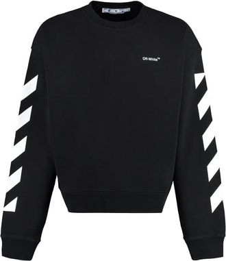 Off-white Black Crew Neck Sweatshirts