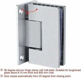 OEM Abrazadera De Puerta De Vidrio De 90&deg;, Bisagra, Clip De Montaje En Pared Sin Marco Para Puertas De Ducha De Vidrio De 8-10 Mm Con Tornillo Accesorio