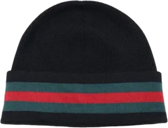 Gucci Pre-owned Accessories, male, Black, Size: ONE SIZE Pre-owned Knit hat