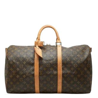 Louis Vuitton Pre-owned Weekend Bags, unisex, Brown, Size: ONE SIZE Pre-owned Keepall50 Monogram Boston Bag