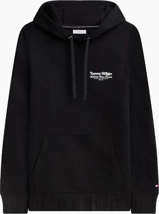 Tommy Hilfiger Mens Tommy Hilfiger Nautical Back Graphic Hoody BDS Black - Size: 36