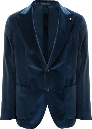 Sartoria Latorre Blazer - Heren - Blazers - Blauw - L - Katoen - Jassen