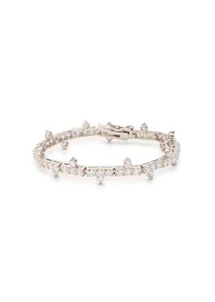 Kenneth Jay Lane CZ BY Kenneth Jay Lane Crystal-embellished Rhodium-plated Bracelet - Silver - One Size