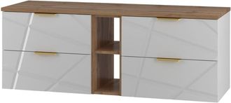 Petits Meubles Mueble bajo lavabo 140cm paneles de melamina y mdf blanco