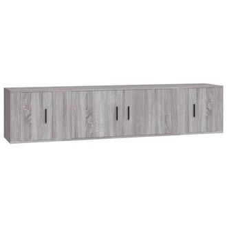 Berkfield Home 3 Piece TV Cabinet Set Grey Sonoma Engineered Wood