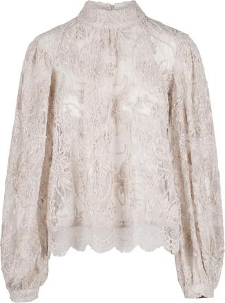 Souvenir S37M0105 Blouse - Dames - Blouses - Beige - S - Katoen - Overhemden