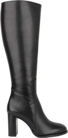 Sergio Moretti Lange Laarzen - Dames - Laarzen met Hak - Zwart - 40 EU - Leer - Schoenen