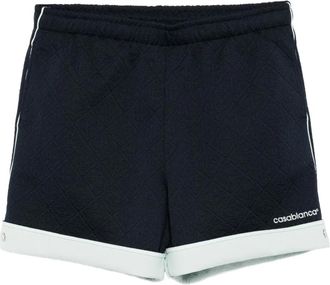 Casablanca Shorts con logo ricamato - Blu