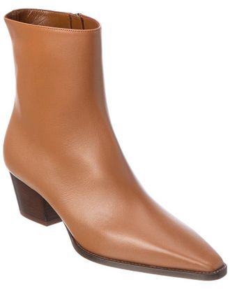 Manolo Blahnik Logo Leather Boot