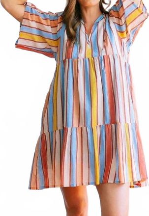 Sunshine Tienda Seaplane Stripe Bondi Dress In Multi
