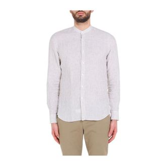 Xacus Casual Shirts, male, White, Size: 3XL Camicia rigata