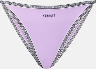 Versace Logo embroidered bikini bottoms