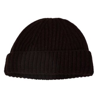 Aragona Puro Cashmere Ribbed Beanie - Dames - Hoeden - Bruin - ONE Size - Kasjmier - Accessoires