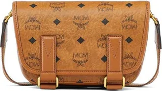 MCM Aren Messenger Bag in Visetos in Cognac at Nordstrom