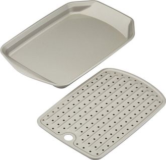 Rachael Ray Nonstick 2Pc Crisp & Slide Sheet Pan Set