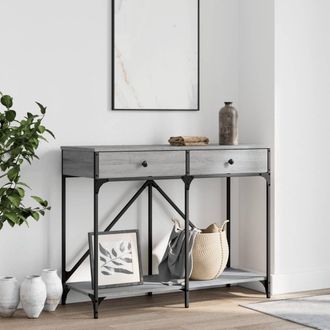 vidaXL Vidaxl - Mesa Consola Madera De Ingenier&iacute;a Gris Sonoma 100x39x78,5 Cm