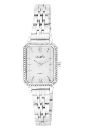 BCBGeneration Octotank Crystal Quartz Bracelet Watch, 23mm in Silver at Nordstrom Rack
