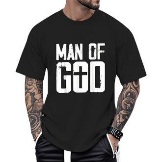 Generic Mens Christian T Shirts Religious Cross Printed T-Shirts Man of GOD Short Sleeve Tops Cotton Tees Oversized Clothes Work