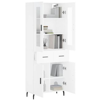 Berkfield Home Highboard White 69.5x34x180 cm Engineered Wood