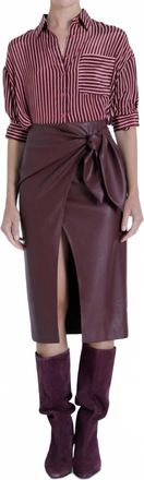 Karina Grimaldi Malaga Striped Top In Cherry