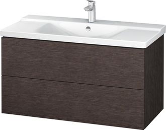 Duravit Duravit L-cube Mueble De Pared 1020mm, Profundidad 481, 2 Cajones, Adecuado Para P3 Comfort Art&iacute;culo 233210, Color: Roble Oscuro Cepillado Chapa De Ma