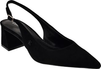 Calvin Klein Sarra Slingback Pointed Toe Pump in Black at Nordstrom, Size 5.5
