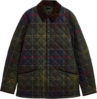 Barbour Jassen, Heren, Groen, XL, Katoen, Tartan Heritage Liddesdale Quilted Jacket