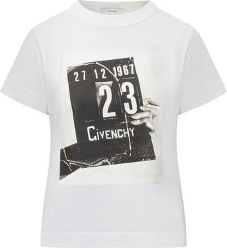 Givenchy T-Shirts, female, White, Size: XS Clapperboard Print T-shirt