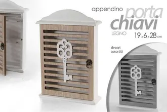 Trade Shop Trade Shop - Llavero De Pared 19x6x28 Cm Colgador Madera Surtido Decoraciones 762567
