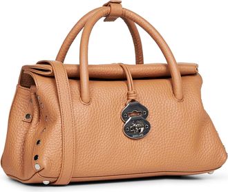 Zanellato Womens Handbag Dotta Small Amaretto Brown Bovine Leather Handbags Hand Bags
