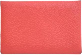 Herm&egrave;s Pre-owned Wallets, female, Pink, Size: ONE SIZE Pre-owned Card Holder