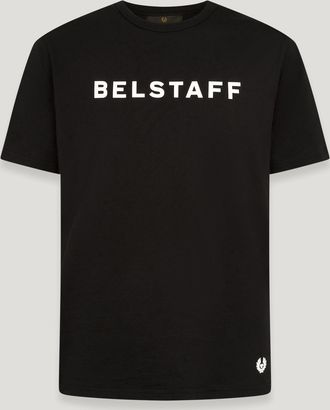 Belstaff Logo T-shirt Mens Cotton Jersey Black Size 2XL