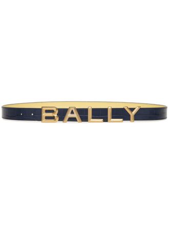 Bally Cintura Logomania reversibile - Blu