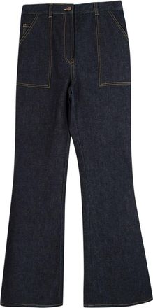 Diane Von F&uuml;rstenberg Red Side Panel Denim Jeans Size M