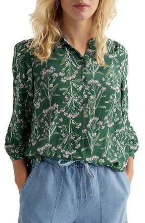 Seasalt Cornwall Willow Floral Print Popover Top in Yarrow Study Treetop at Nordstrom, Size 10 Us