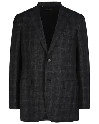 Brioni Tweed Single-Breasted Wool, Silk & Linen Blazer