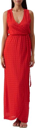 Melissa Odabash Zima Sleeveless Cover-Up Maxi Dress in Red at Nordstrom, Size X-Small