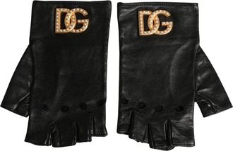 Dolce & Gabbana Guantes sin dedos hasta la mu&ntilde;eca - Accessories - Mujer - Negro - ONE SIZE