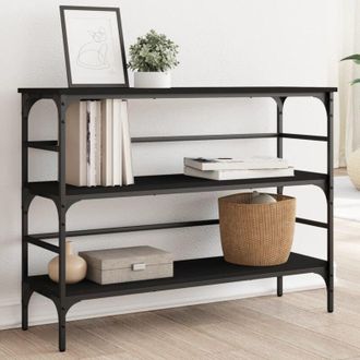 vidaXL Tavolino Consolle Nero 100x32x75 cm in Legno Multistrato - Vidaxl