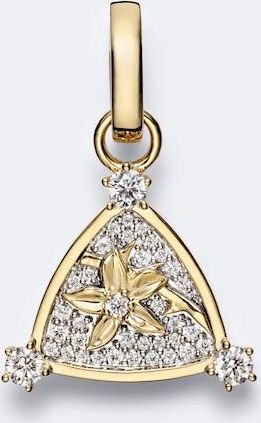 Foundrae Resilience Blossoms 18kt gold pendant with diamonds