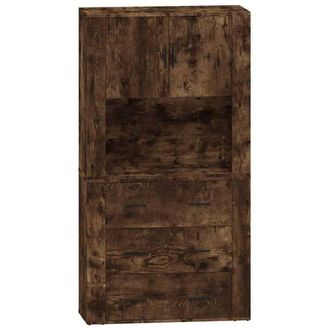 Berkfield Home Highboard Smoked Oak Engineered Wood in Brown