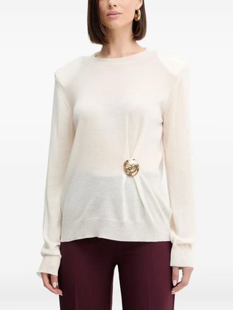Simona Corsellini Top met patch - Beige