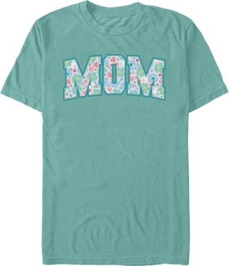 Minnie Mouse Mens Minnie Mouse Mom Collegiate Pastel Flowers T Shirt in Sea Foam at Nordstrom, Size Xxx-Large