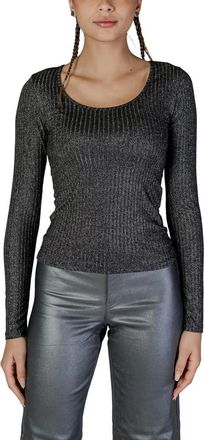 Vero Moda Zwarte longsleeve T-shirt herfst/winter collectie - Dames - Ronde hals truien - Zwart - XS - Polyester - Truien & Vesten