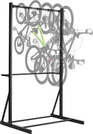 OEM Soporte De Suelo Para Hasta 5 Bicicletas Aparcabicicletas Carga De 136 Kg Estacionamiento Para Bicicletas De Acero Al Carbono Para Hogar, Patio, Garaj