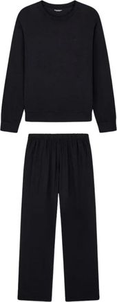 Emporio Armani Lange pyjamaset van jersey - Heren - Pyjama - Zwart - M - Wol - Nachtkleding