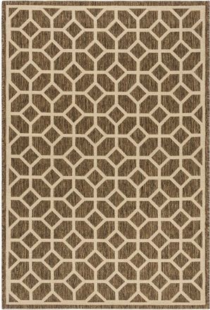 Safavieh Alfombra geom&eacute;trico de polipropileno beige, 122 x 183 cm