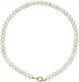 Notre-V Accessoires, Dames, Wit, ONE Size, Linnen, Alba Necklace